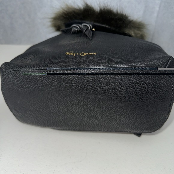 Foley & Corinna Black Leather Backpack Faux Fur With Dust Bag main image 6